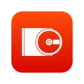 DVD drive open icon digital red Royalty Free Stock Photo