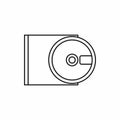 DVD drive open icon, outline style