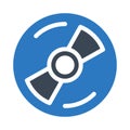 DVD vector glyph color icon Royalty Free Stock Photo