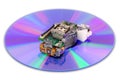 DVD laser and disk Royalty Free Stock Photo