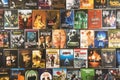 DVD movie collection, studio shot
