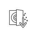 Dvd music player bluray icon. Element of quit smoking icon