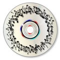 DVD With Musical Notes Royalty Free Stock Photo