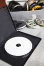Dvd and old 8 mm and Super8 Royalty Free Stock Photo