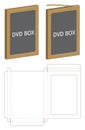 Dvd paper packaging box die-cut line template Royalty Free Stock Photo