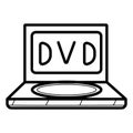 Dvd player icon vector Royalty Free Stock Photo