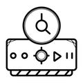 Dvd player icon vector Royalty Free Stock Photo