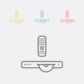 DVD player line icon Royalty Free Stock Photo
