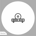 Dvd player vector icon sign symbol Royalty Free Stock Photo