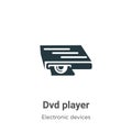 Dvd player vector icon on white background. Flat vector dvd player icon symbol sign from modern electronic devices collection for Royalty Free Stock Photo