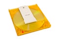 DVD-RAM disk in plastic cartridge on white Royalty Free Stock Photo