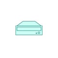 DVD ROM icon filled outline or line style vector illustration Royalty Free Stock Photo