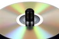 DVD stack on spindle Royalty Free Stock Photo