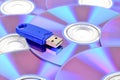DVD and USB disk Royalty Free Stock Photo
