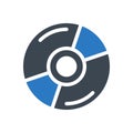 DVD  vector glyph color icon Royalty Free Stock Photo