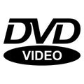 DVD video icon black and white outline Royalty Free Stock Photo