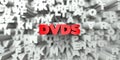 DVDS - Red text on typography background - 3D rendered royalty free stock image