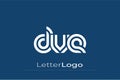 DVE Creative Unique Modern Letter Logo Design. Elegant Monogram Logo Design with Decorative Elements and Typography Royalty Free Stock Photo