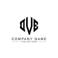 DVE letter logo design with polygon shape. DVE polygon and cube shape logo design. DVE hexagon vector logo template white and Royalty Free Stock Photo