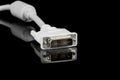 DVI cable on black background Royalty Free Stock Photo