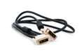 DVI cable isolated Royalty Free Stock Photo