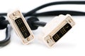 DVI cable isolated on the white Royalty Free Stock Photo