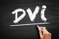 DVI - Digital Visual Interface acronym, technology concept on blackboard Royalty Free Stock Photo