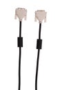 Black and white DVI cable Royalty Free Stock Photo