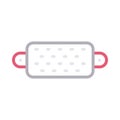 Dvi port thin line color vector icon