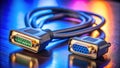 DVI to VGA Adapter Cable Seamlessly Convert DVI to VGA for Crisp Clear Visuals on Your Monitor