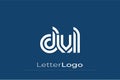 DVL Creative Unique Modern Letter Logo Design. Elegant Monogram Logo Design with Decorative Elements and Typography Royalty Free Stock Photo