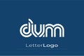 DVM Creative Unique Modern Letter Logo Design. Elegant Monogram Logo Design with Decorative Elements and Typography Royalty Free Stock Photo