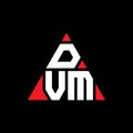 DVM triangle letter logo design with triangle shape. DVM triangle logo design monogram. DVM triangle vector logo template with red Royalty Free Stock Photo