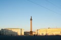 Dvortsovaya Ploshchad in Saint-Petersburg with monument column