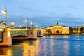 Dvortsovy bridge and the Admiralty, St Petersburg, Russia Royalty Free Stock Photo