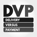 DVP - Delivery Versus Payment acronym