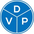 DVP letter logo design on white background. DVP creative circle letter logo concept. DVP letter design