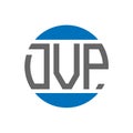 DVP letter logo design on white background. DVP creative initials circle logo concept.
