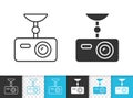 Dvr simple black line vector icon Royalty Free Stock Photo