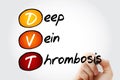 DVT - Deep Vein Thrombosis, acronym