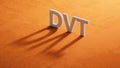 DVT the word is written on shadow of 3d charcaters. Royalty Free Stock Photo