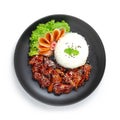 Dwaegangjeong Fried Pork with Spicy and Sweet Sauce Royalty Free Stock Photo