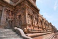 Dwarapala and deities in niches, southern entrance, Brihadisvara Temple, Tanjore, Tamil Nadu