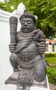 Dwarapala statue on Jalan Malioboro, Jogjakarta, Indonesia. Dwarapala is a mythological gatekeeper in Hinduism and Buddhism