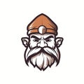 Dwarf 2d Flat Logo Icon Vector