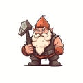 Dwarf 2d Flat Logo Icon Vector