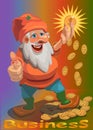 Dwarf found a gold coin it increases income