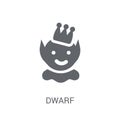 Dwarf icon. Trendy Dwarf logo concept on white background from F