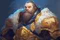 Dwarf paladin man. Generate Ai