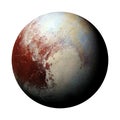 dwarf planet Pluto isolated on white background, elements of this image are furnished by NASA